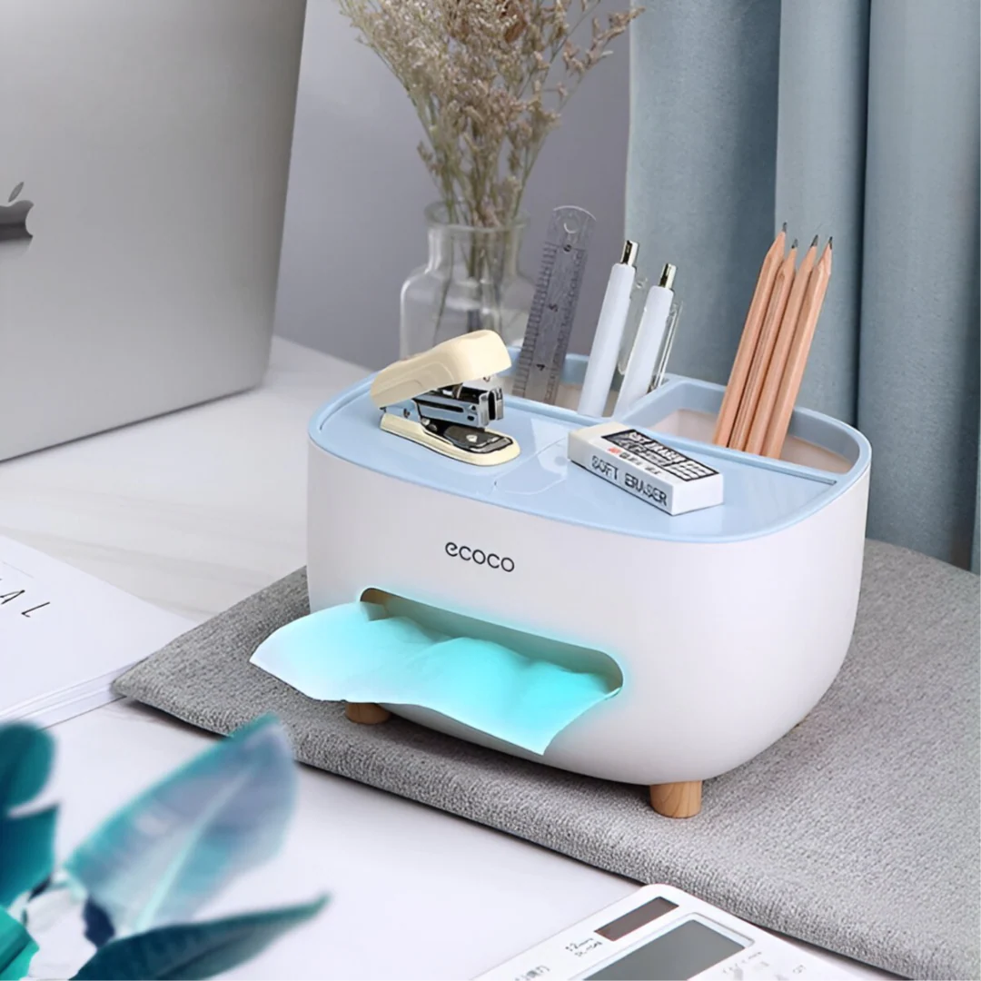 Ecoco Multifunctional Tissue Box – Stylish Storage Organizer for Hom